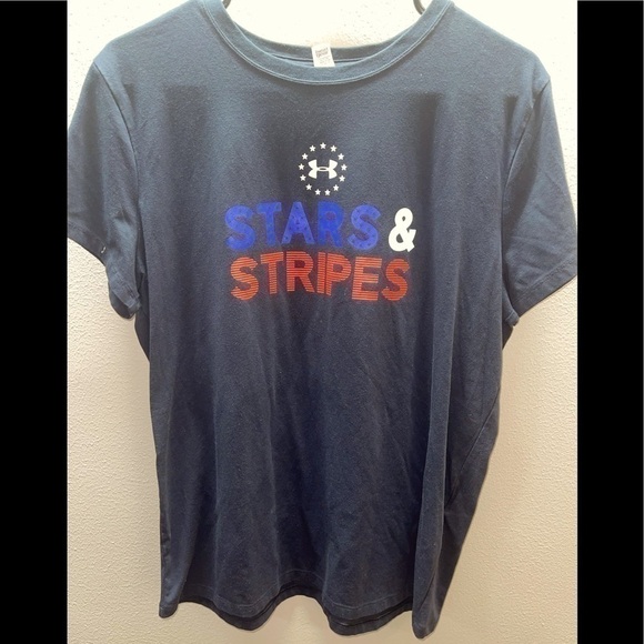 Underarmour HEAT GEAR STARS & STRIPES GRAPHIC TEE SIZE XL - Picture 1 of 2